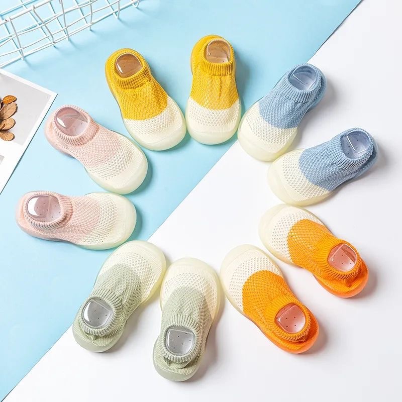 Baby Shoes Soft Sole Non-slip Toddler Shoes Summer Ice Silk Breathable Sandals Unisex Baby Floor Socks Shoes