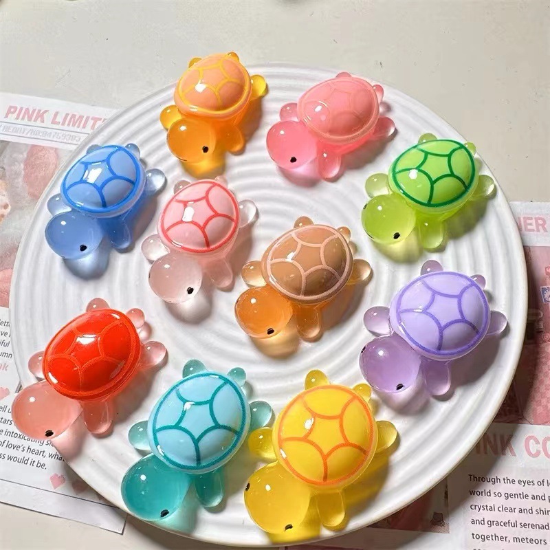Shake the sound net red luminous turtle micro landscape creative diy jewelry accessories on the blind bag resin ornaments wholesale