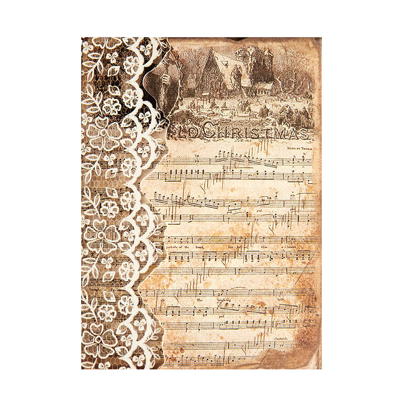 Yanji Handwritten Past Series Material Paper Retro Literary Handbook DIY Material Decorative Base 50 Sheets 6 Styles