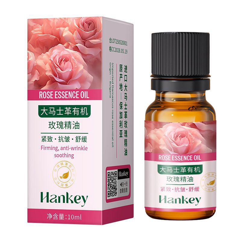 Han Ji Damascus Organic Rose Essential Oil Firming Anti-Wrinkle Soothing Facial Body Massage Compound Plant Essential Oil