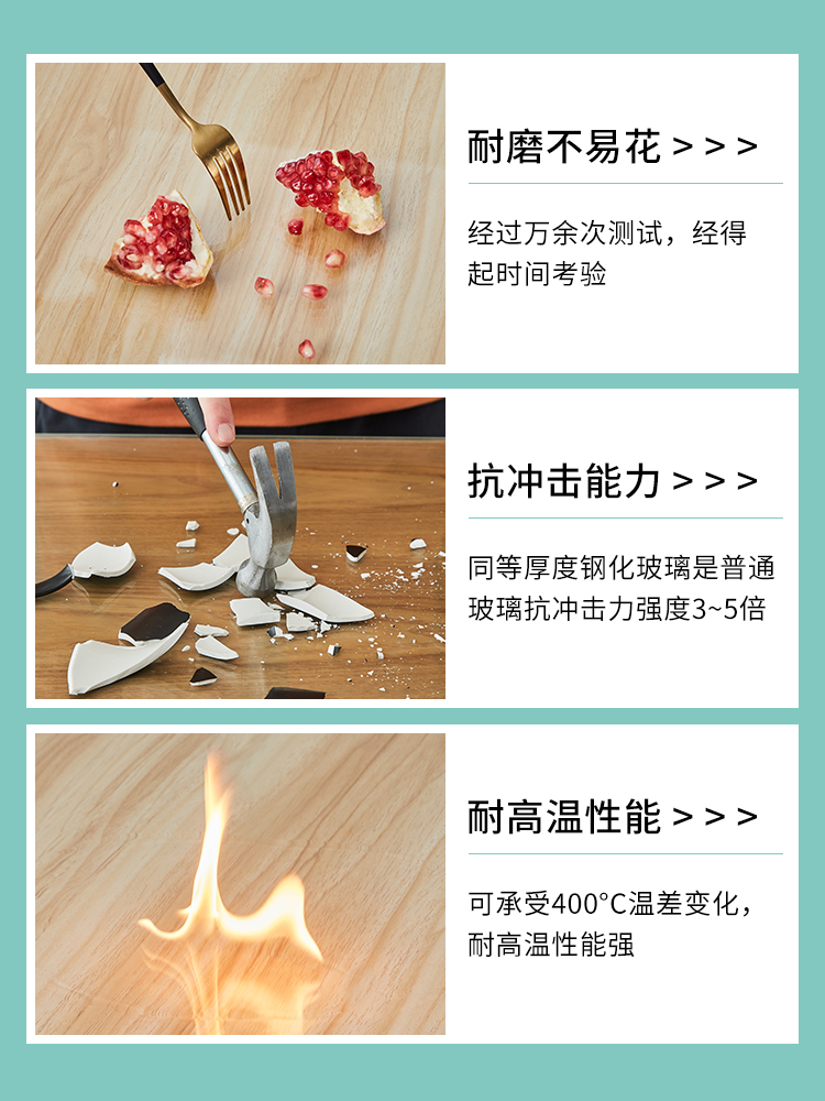 Factory Tempered Glass Custom-Made Desktop Coffee Table Dining Table Glass Plate Countertop Custom-Made Round Custom-Made Rectangular