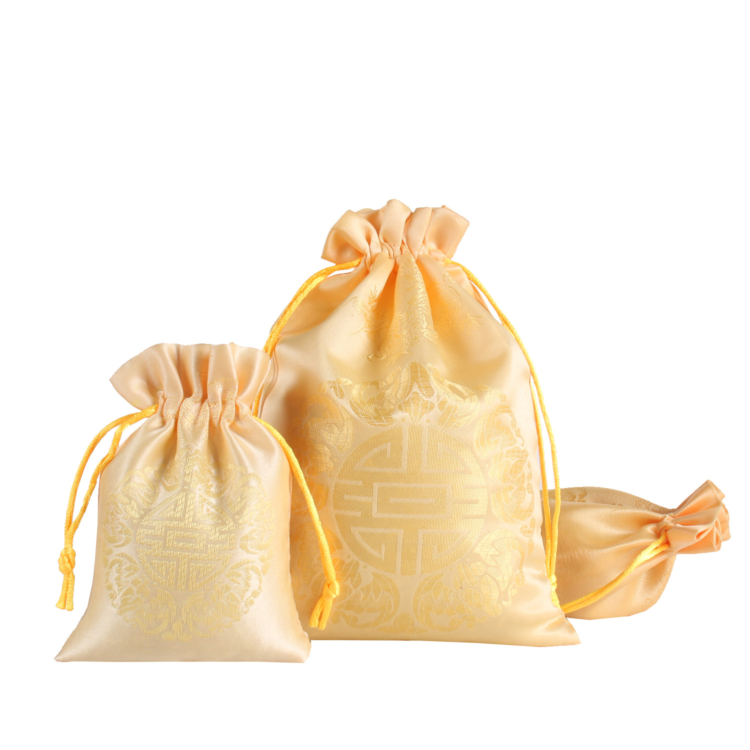 Factory wholesale brocade small lucky bag packaging bag red cloth bag Antique Gift lucky bag printed LOGO