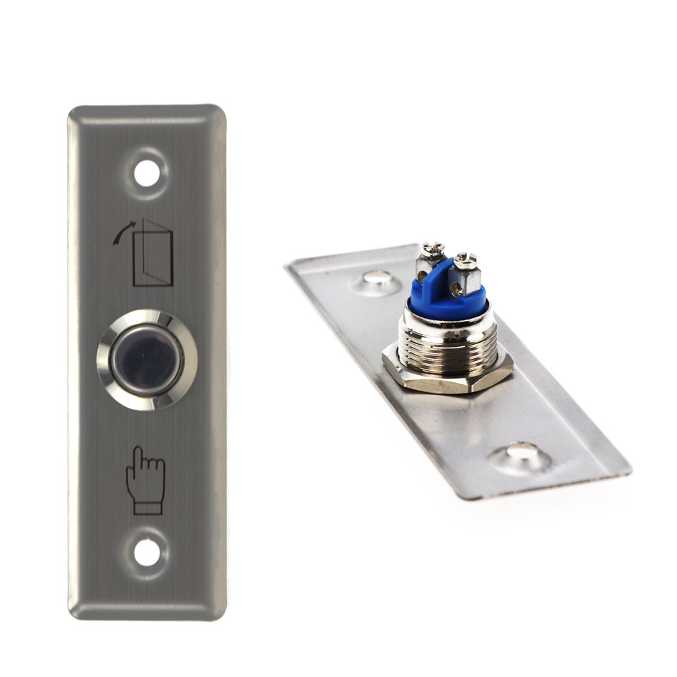 Access control button switch stainless steel panel automatic reset doorbell 86 access control door opening switch