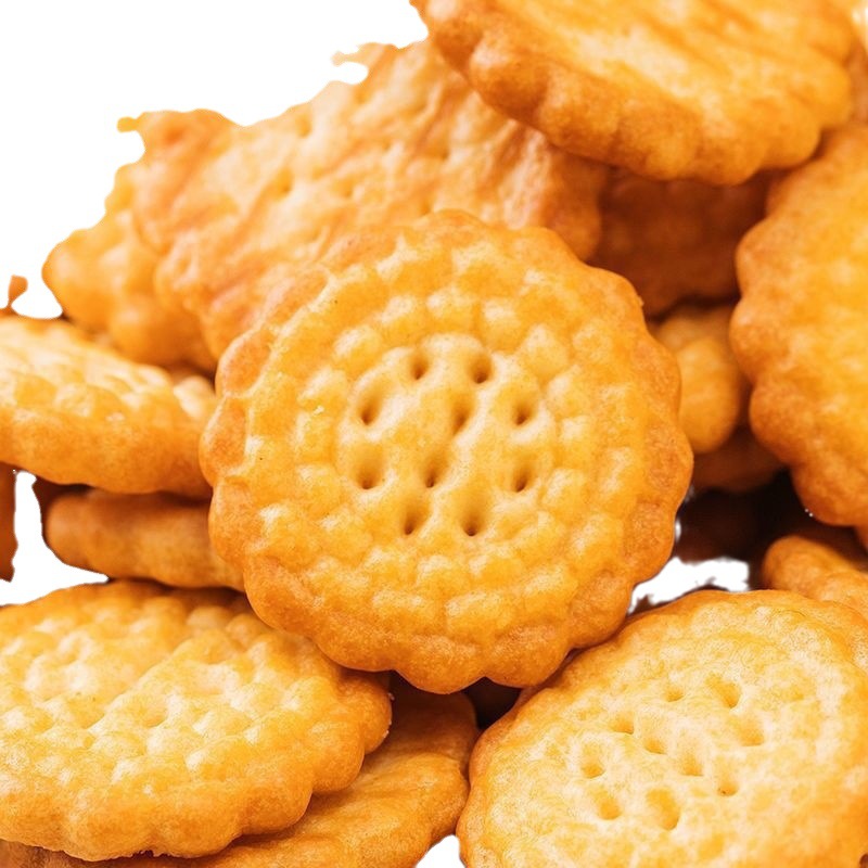 Sea salt round biscuits net red snacks casual crackers wholesale cookies Japanese style round biscuits