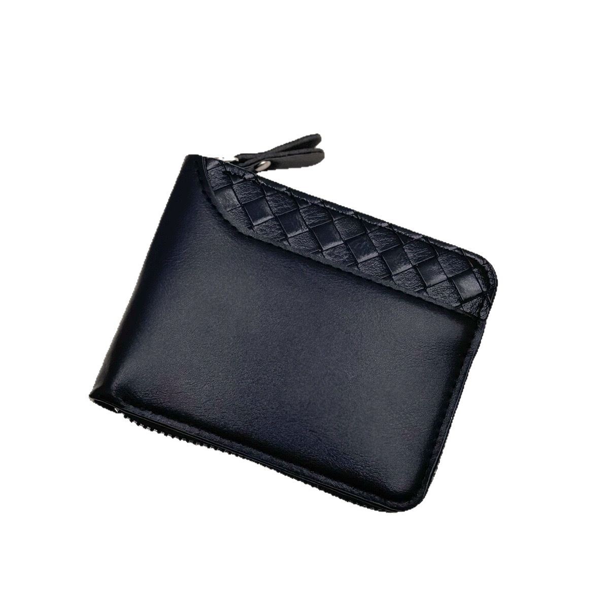 Cross-Border European and American Hot-Selling Men's Ins Style Zipper Wallet Short Youth Trendy Bag Ready-Made Manufacturer
