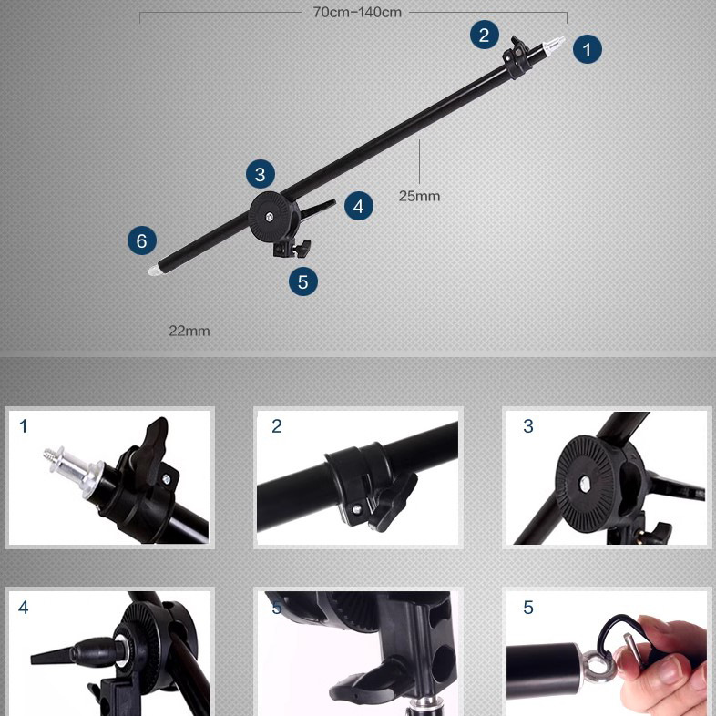 Ruifutu ceiling lamp rack cantilever horizontal shelf soft light paper bracket professional soft light box with sandbag photography equipment