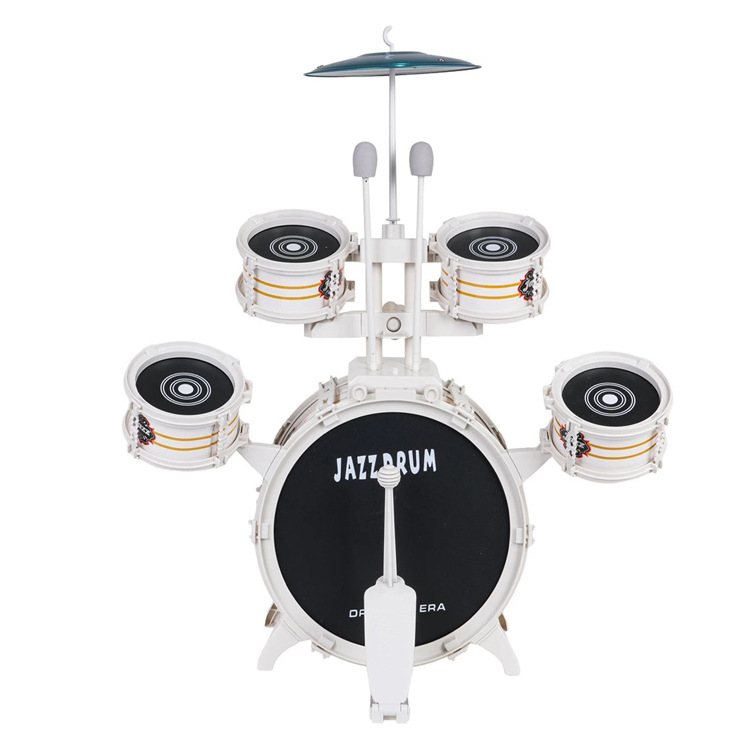 Children's Jazz Drum Multi-Drum Percussion Instrument Set with Stool Drum Set Early Education Music Toys Factory Direct Sale
