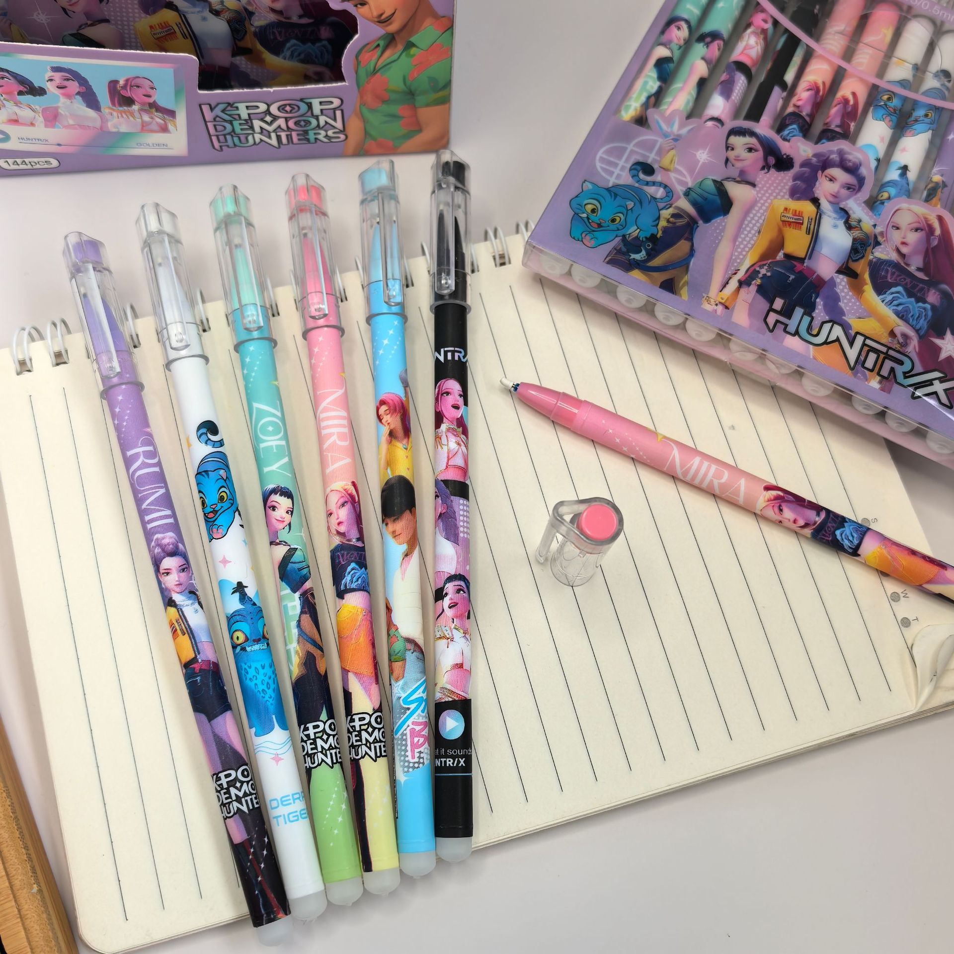 New Witch Hunter Group Cute Cartoon High-Looking Erasable Straight Gel Pen Cross-Border E-Commerce Stationery Manufacturer