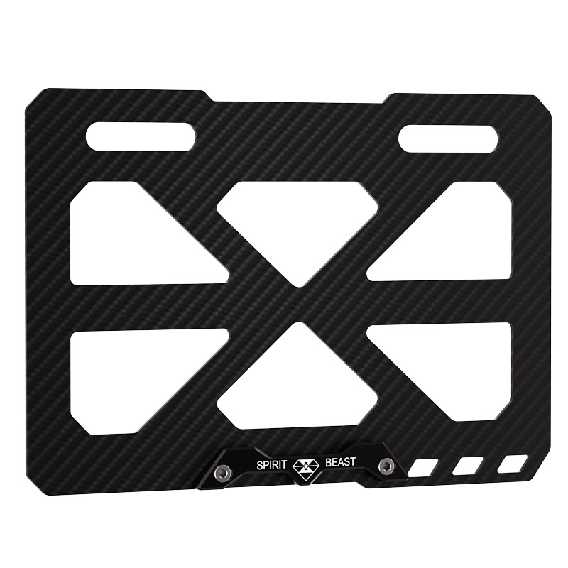 Motorcycle carbon fiber license plate frame modified electric scooter accessories license plate decoration bracket frame frame frame universal