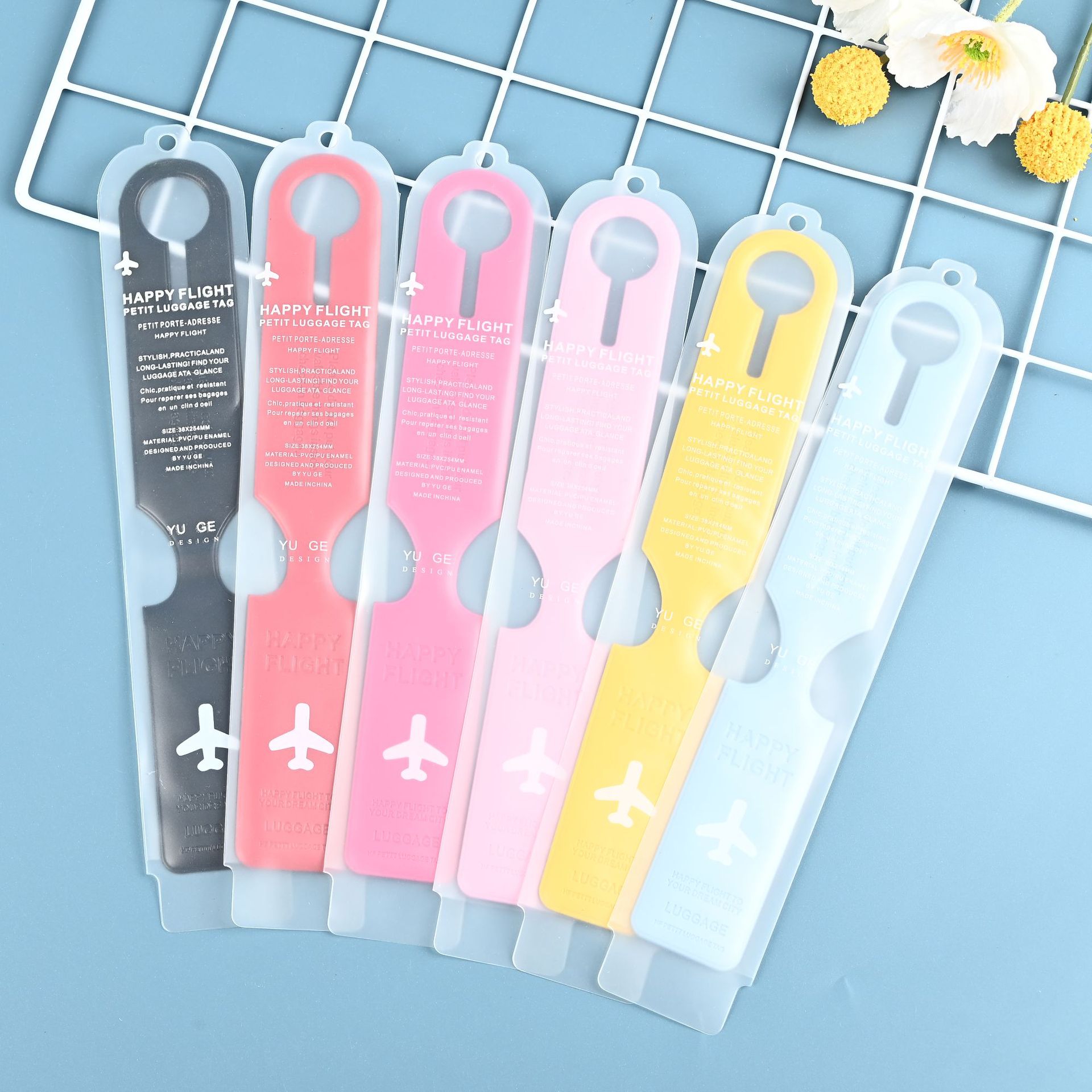 One-piece luggage tag check-in boarding pass anti-loss tag identification tag conjoined long luggage tag