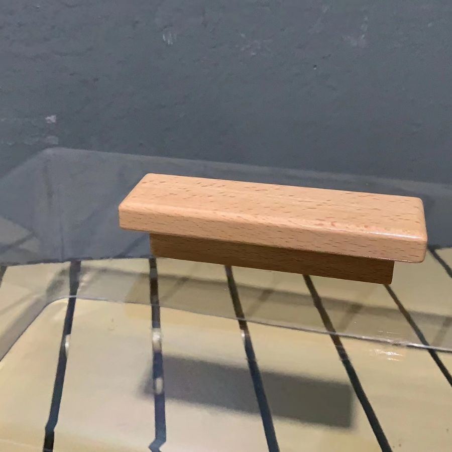 Acrylic Transparent Cake Cover Rectangular Dust Cover Cheese Butter Cold Dish Bakery Bamboo Tray Pastoral Style