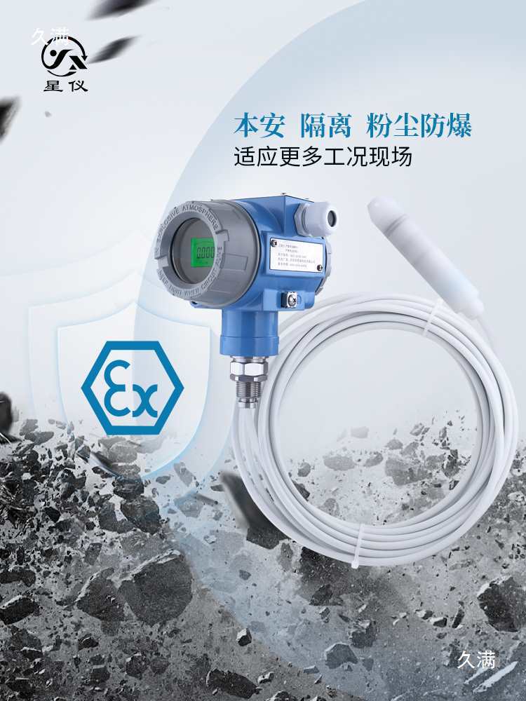 Cyw71C Anti-Corrosion Type Submersible Level Transmitter Ptfe Ceramic Core Body Digital Display Sensor Level Meter