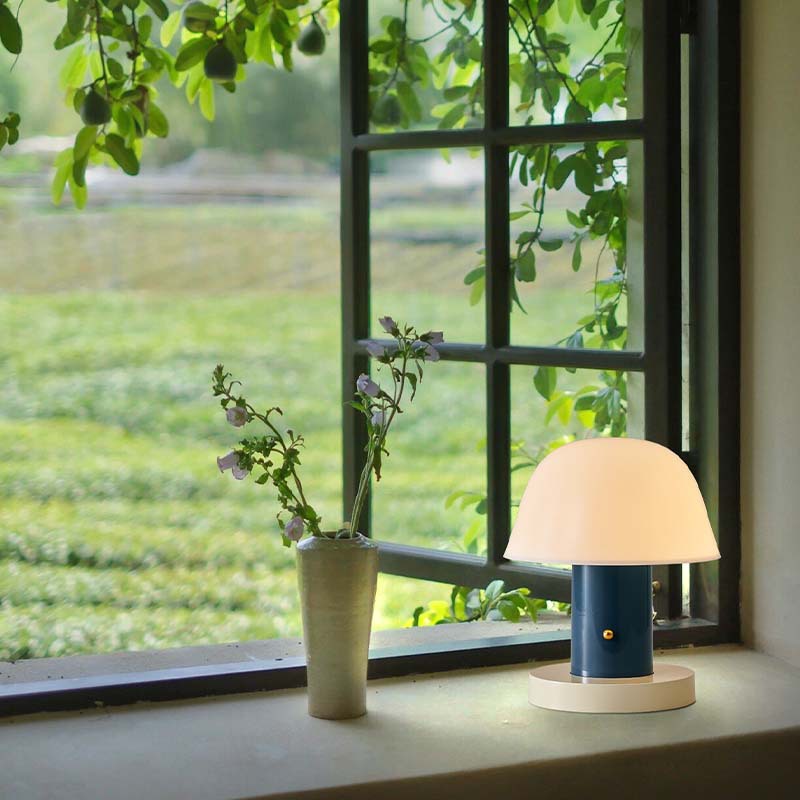 Danish Setagojh27 Mushroom Rechargeable Table Lamp Scandinavian Charging Decoration Dimmable Portable Atmosphere Night Light