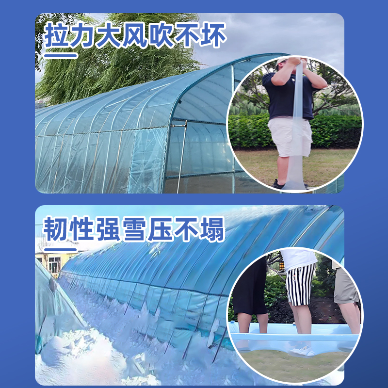 Plastic Film for Greenhouse Thickened Non-drip Film for Agriculture Special Transparent Anti-fog Poo Film Waterproof Plastic Cloth Film for Greenhouse