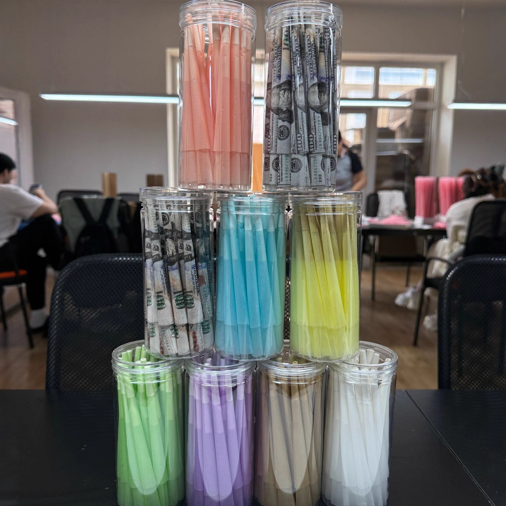 Trumpet Tube Hand-Rolled Paper Cross-Border Canned Amazon 50-Pack 110mm Rolling Paper Tapered Pre-Rolled Paper