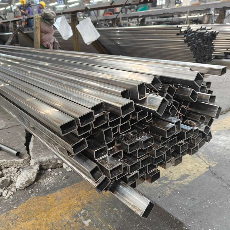 304 Stainless Steel Rectangular Tube Stainless Steel Square Rectangular Tube 201 Mirror Stainless Steel Square Tube Brushed Stainless Steel Rectangular Tube