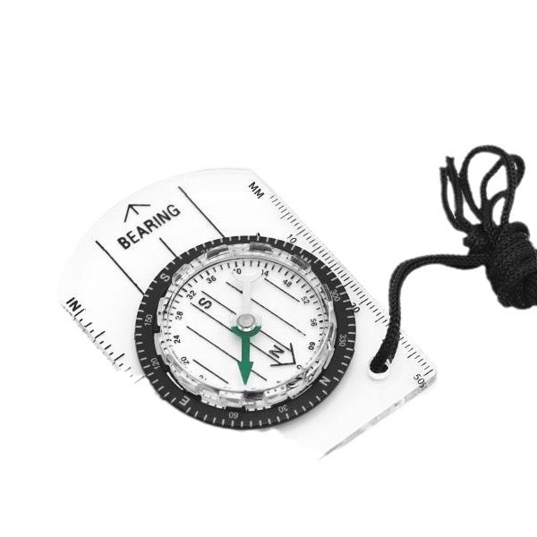 Outdoor Multifunctional 35mm Portable Compass High Transparent Compass Scale Map Ruler Survival Compass