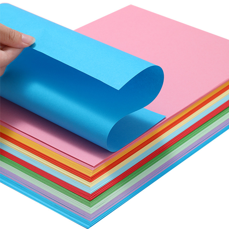 A4 70g 10 colors 100 sheets color paper wholesale 20 colors 100 sheets color printing paper origami aircraft color paper