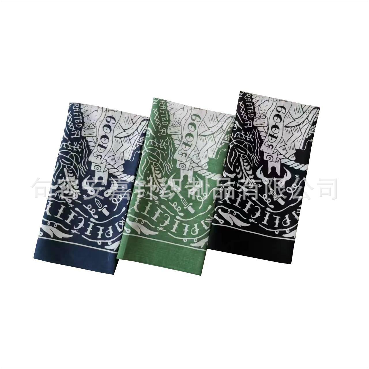 Cotton 55cm * 55cm printed square leisure street hip-hop dress scarf face scarf