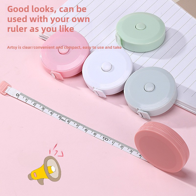 Cute small tape measure simple portable soft tape measure three-circumference chest circumference hip circumference waist circumference clothing measure height ruler