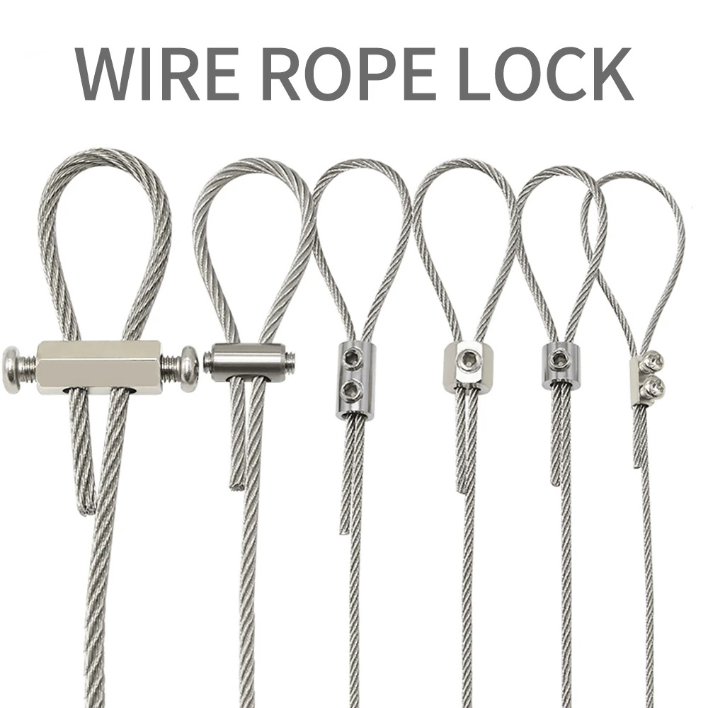 Wire Rope Sling Lamp Sling Wire Rope Wire Lock Device Lighting Sling Accessories Adjustable Wire Lock Buckle