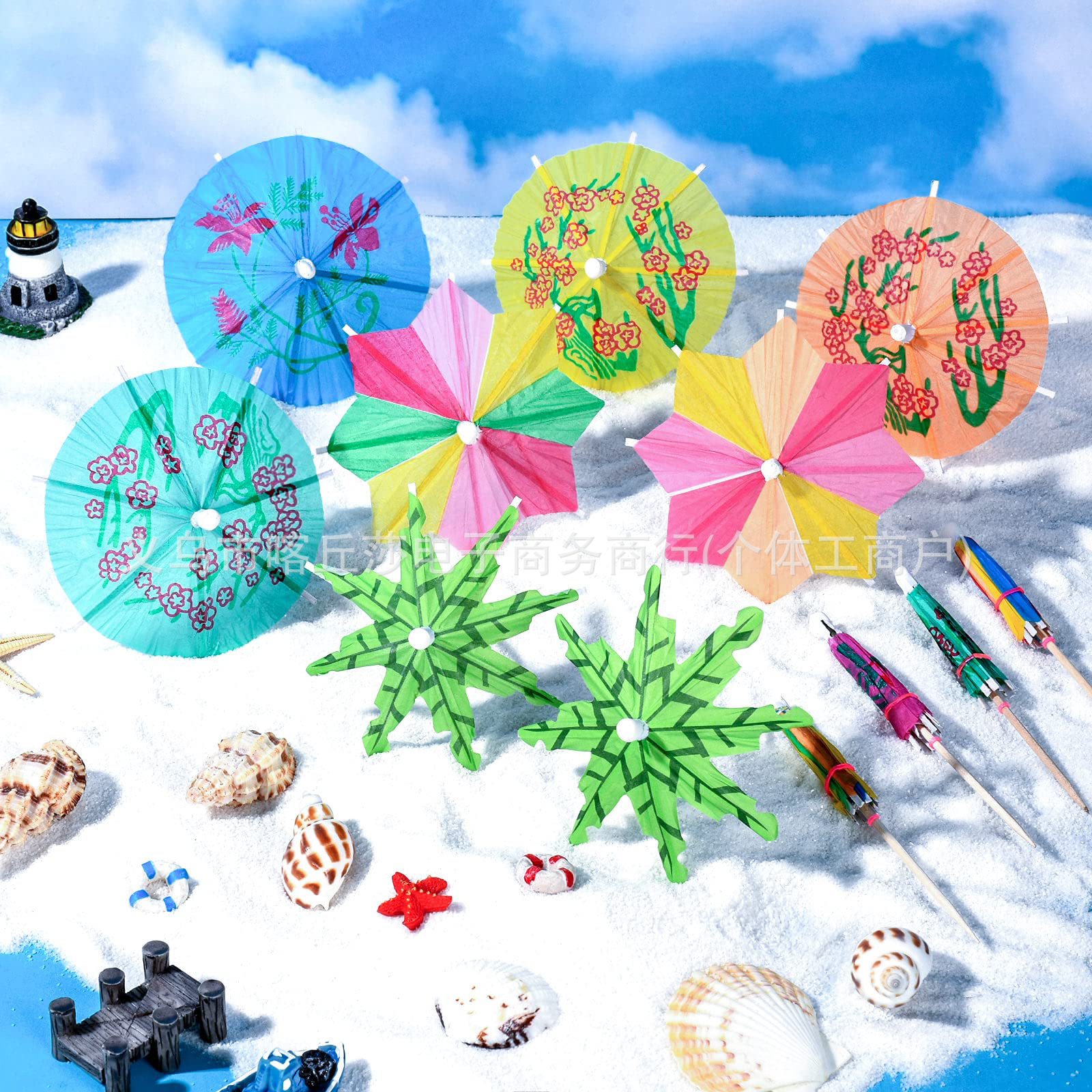 Amazon Craft Umbrella Picks Disposable Dessert Cocktail Decoration Picks Coconut Picks Honeycomb Flamingo Pineapple