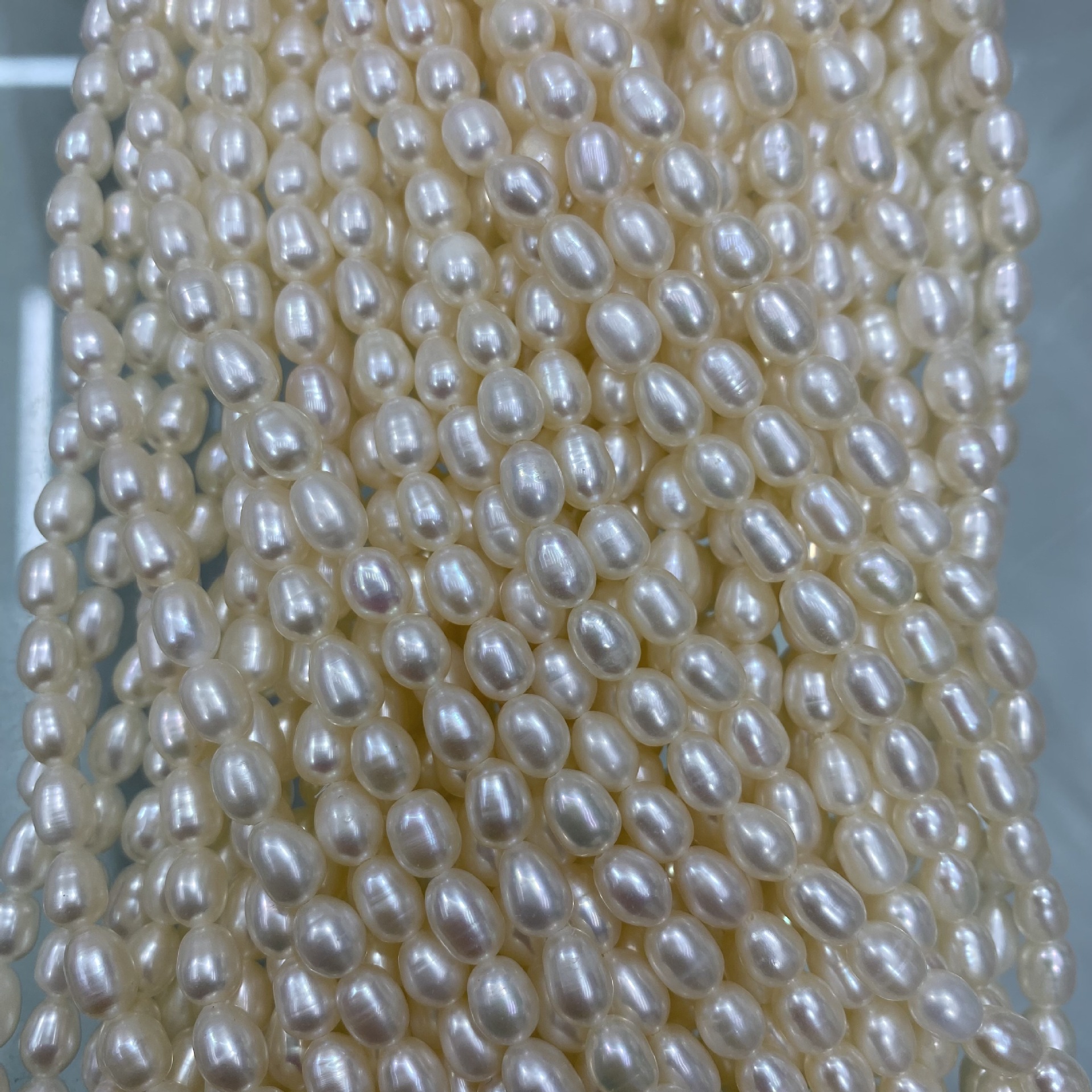 Разнообразие 5~6~7~8 мм рисовых бусин сильный светлый узор без цветочных кожур натуральные пресноводные жемчужины DIY ювелирные изделия
