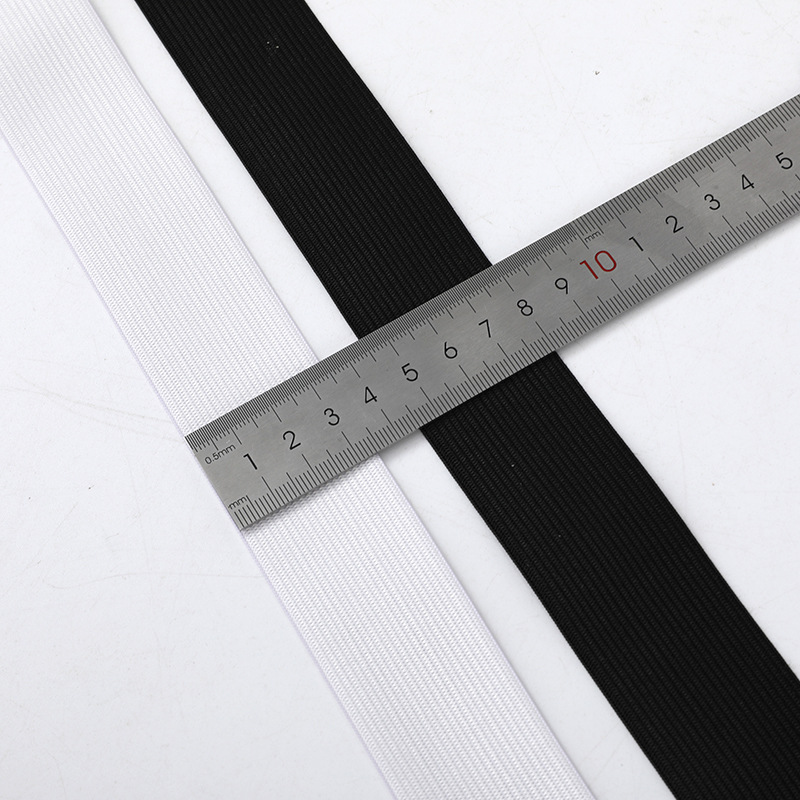 Black and white in stock crocheted elastic band eye mask belt clothing accessories inner rubber leg strap crocheted elastic band