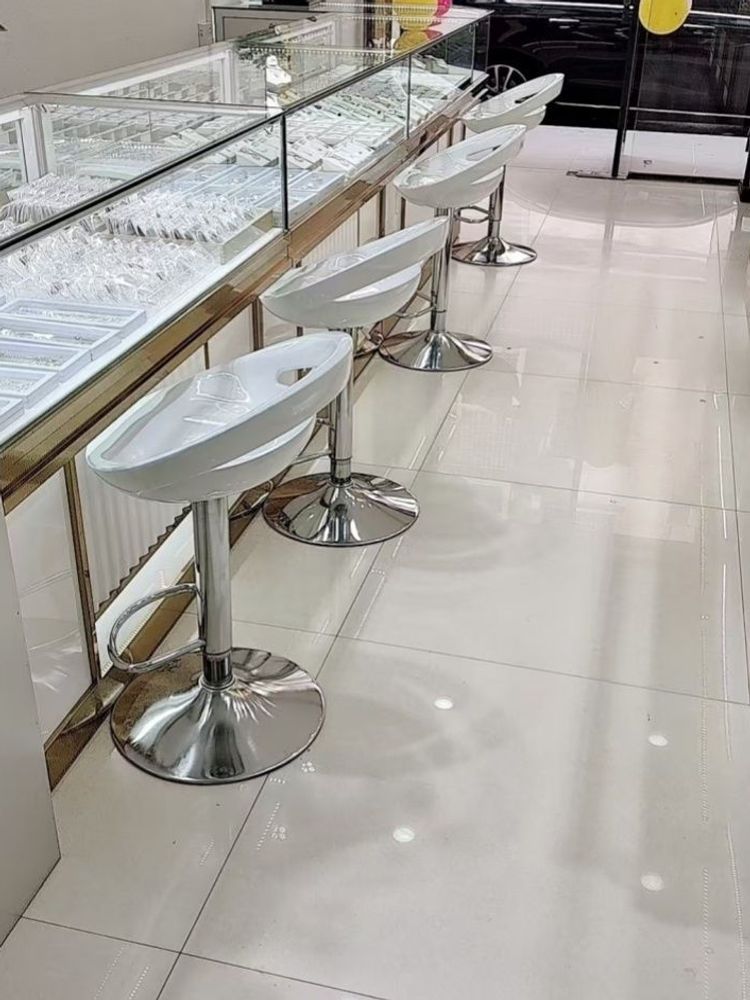 Fashion Adjustable Bar Stool Home Computer Chair Bar Chair with Backrest High Stool Dining Chair Swivel Front Desk Cashier Stool