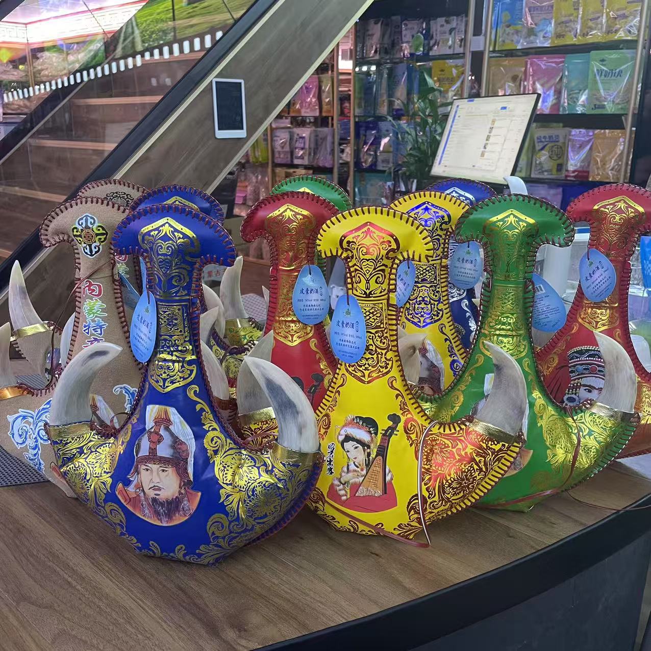 Молочное вино из кожи Чили Тенг, 38% об./500мл, дистиллированное, 11 узоров, настоящее молочное вино из овечьего рога Внутренней Монголии