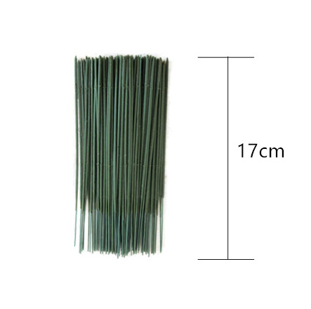 17/25/30cm Green Leather Wire Pole Artificial Flower Pole Flower Branch Cartoon Shaping Flower Wrapping Material