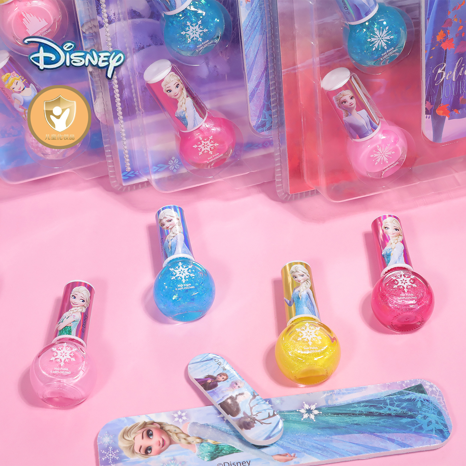 Disney Princess Elsa Little Girl Children's Nail Polish Water-based Peelable Tear Girl's Nail Art suit Toy