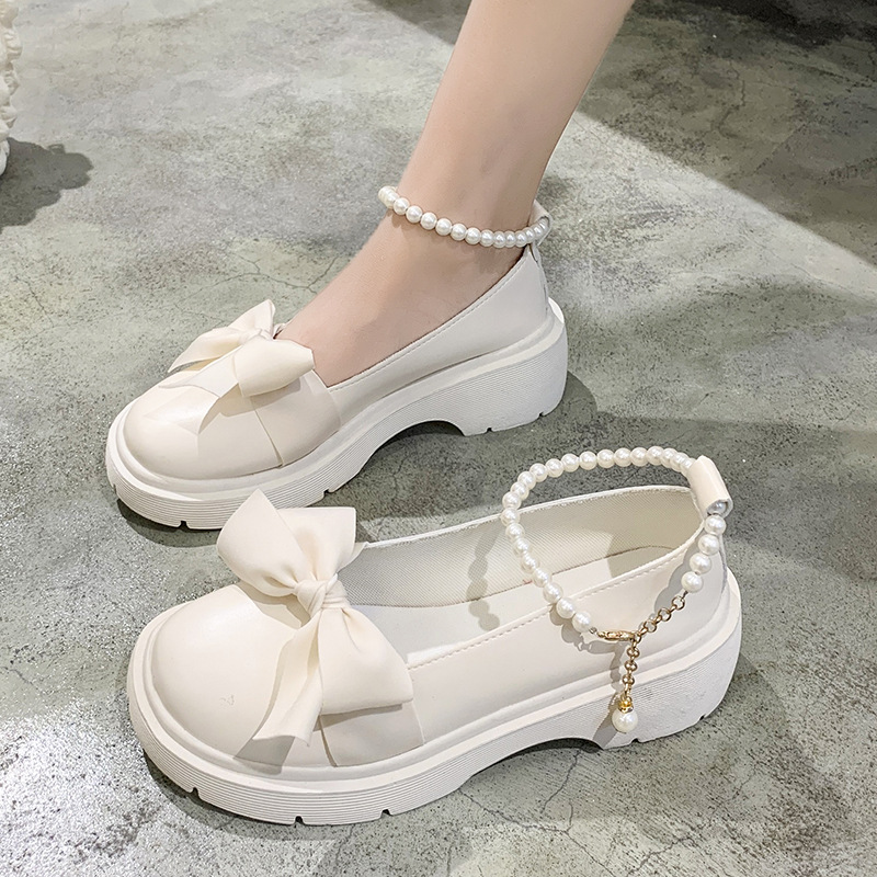 Mary Jane Shoes for Women 2025 Spring and Autum New Flats Shoes for Women Summer Soft-Soled Granny Shoes Bow Small Leather Shoes