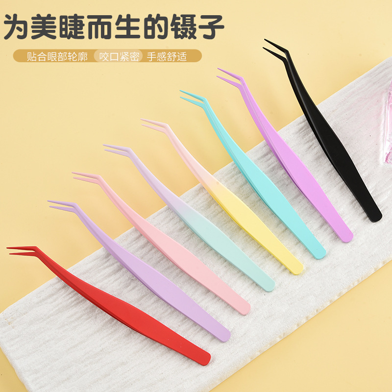 Newly Upgraded Non-Stick Tweezers, Glue-Free Eyelashes, Special Anti-Stick Tweezers, High-Precision Makeup Artist Recommended for Novices