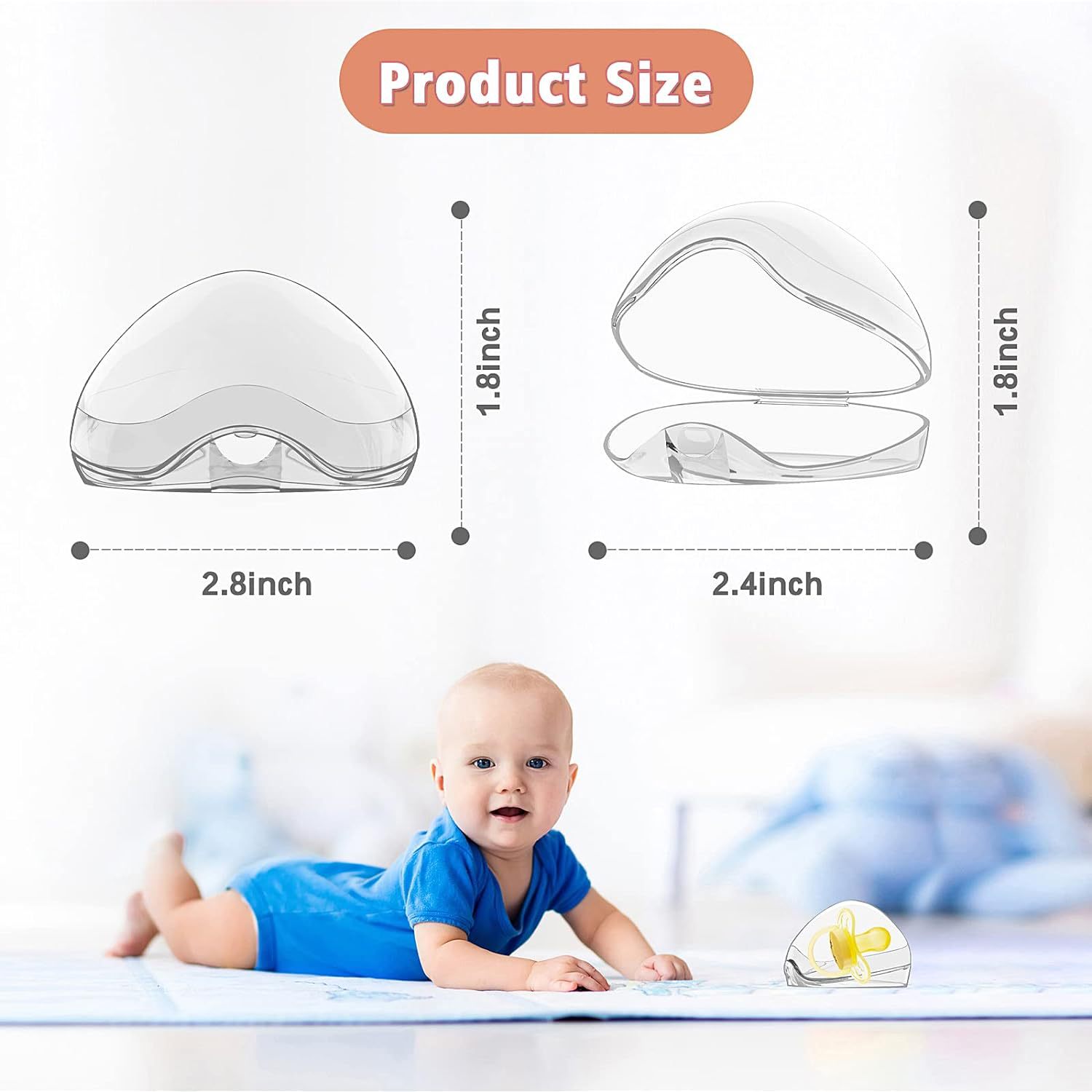 Cross-border Portable Dust-proof Triangle Nipple Storage Box Baby Plastic Storage Nipple Storage Box