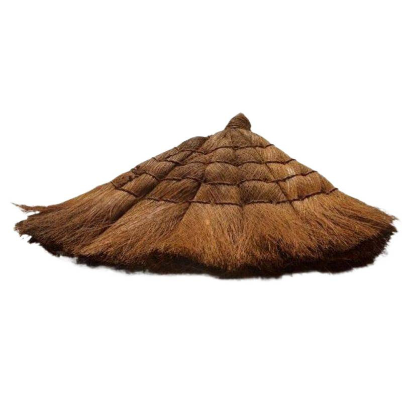 Household Brown Broom Old-Fashioned Broom School Factory Workshop Single Outdoor Durable Bristle Broom Solid Wood Han