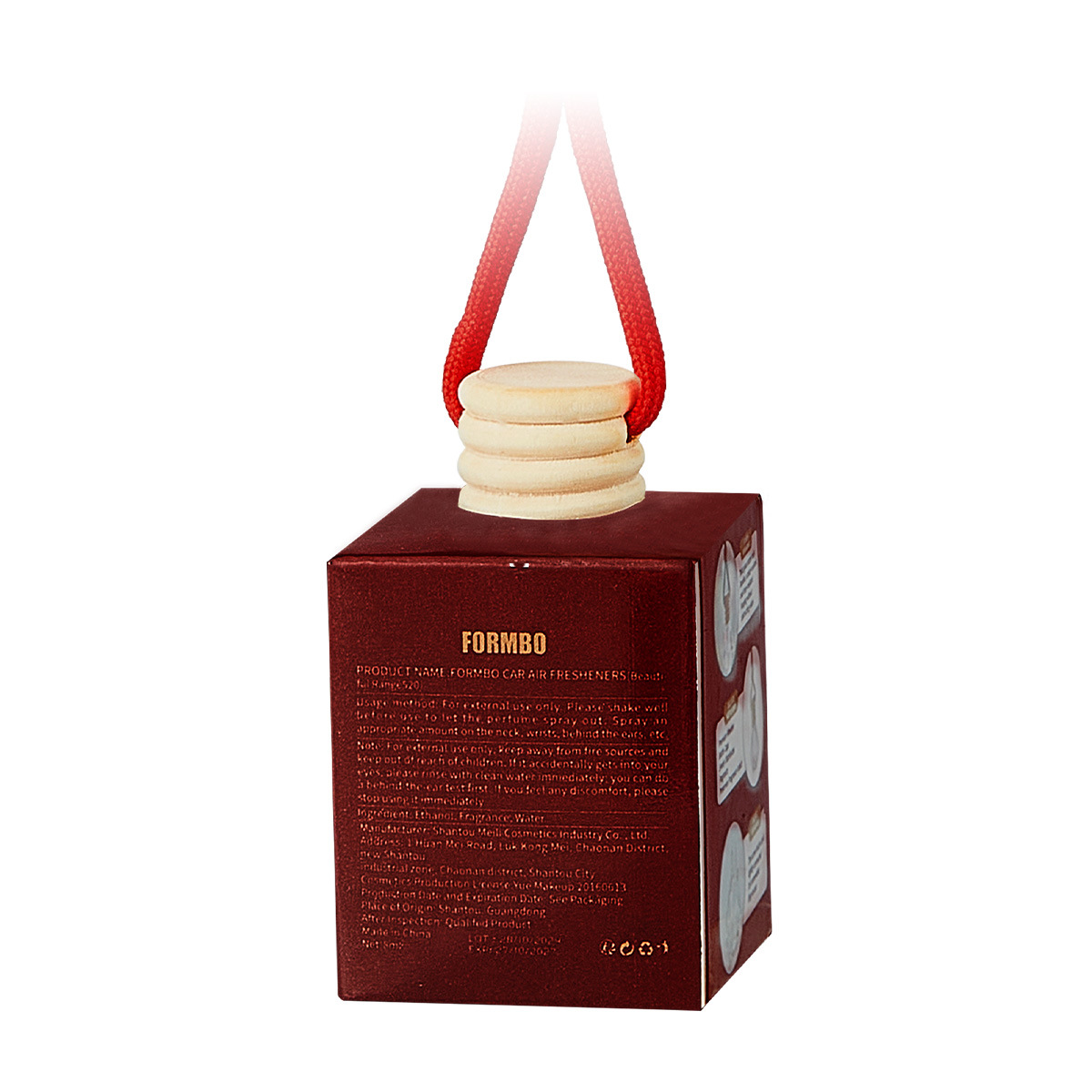 Cross-Border Formbo Car Perfume (English Version) Long-Lasting Fragrance Lanyard Car Aromatherapy Jewelry Fresh Air