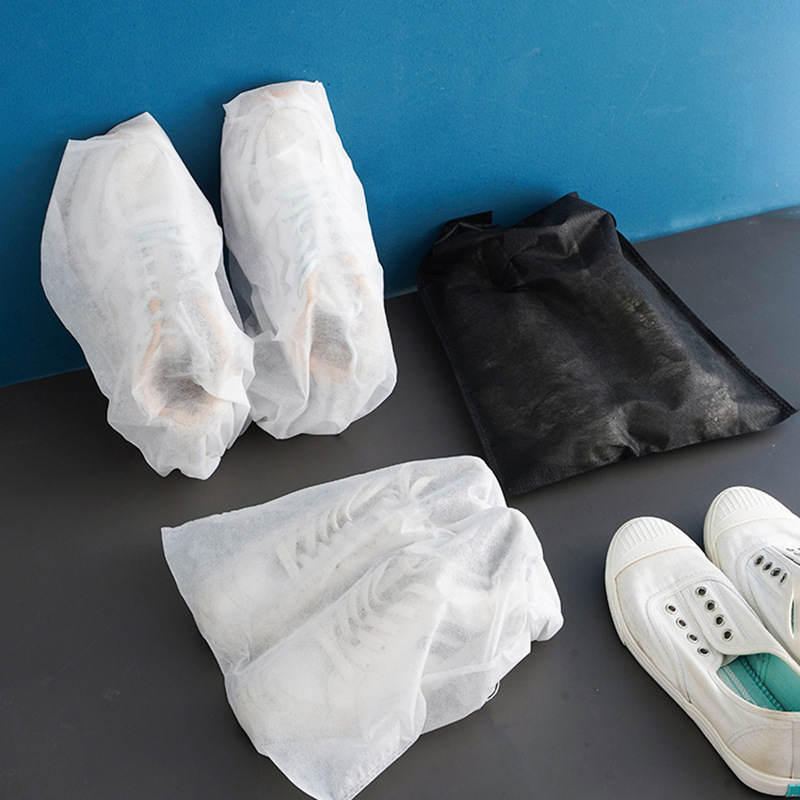 Travel Shoes and Boots Dust-proof Storage Bag White Bundle Non-woven Bag Household Large Capacity Sun White Shoes Yellow-proof Shoe Bag