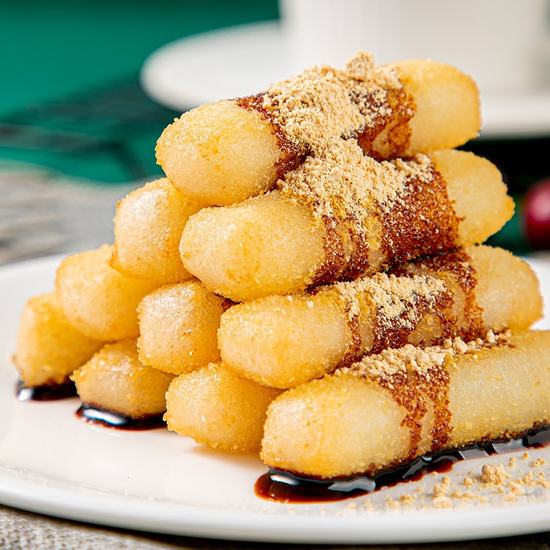 Whole Box of Anjing Brown Sugar Glutinous Rice Cakes 237g Special Glutinous Rice Cakes Fried Snacks Finished Hotel Snacks Fast Food Hot Pot