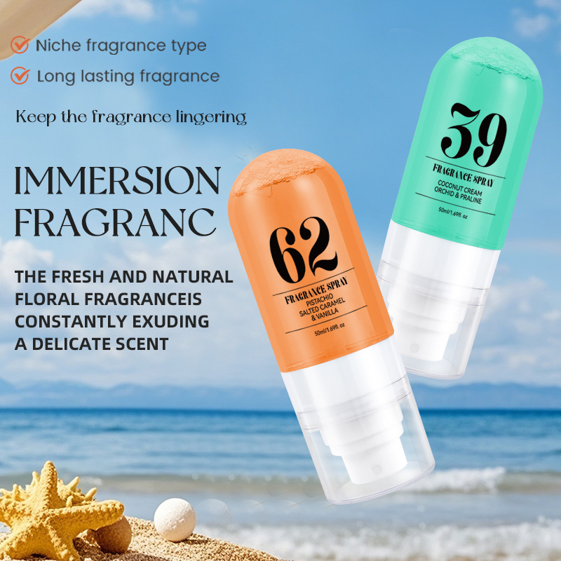 Cross-Border Popular Beach Digital Non-Alcoholic Perfume Body and Hair Fragrance Spray Brazil Li European and American Xiyin Tk