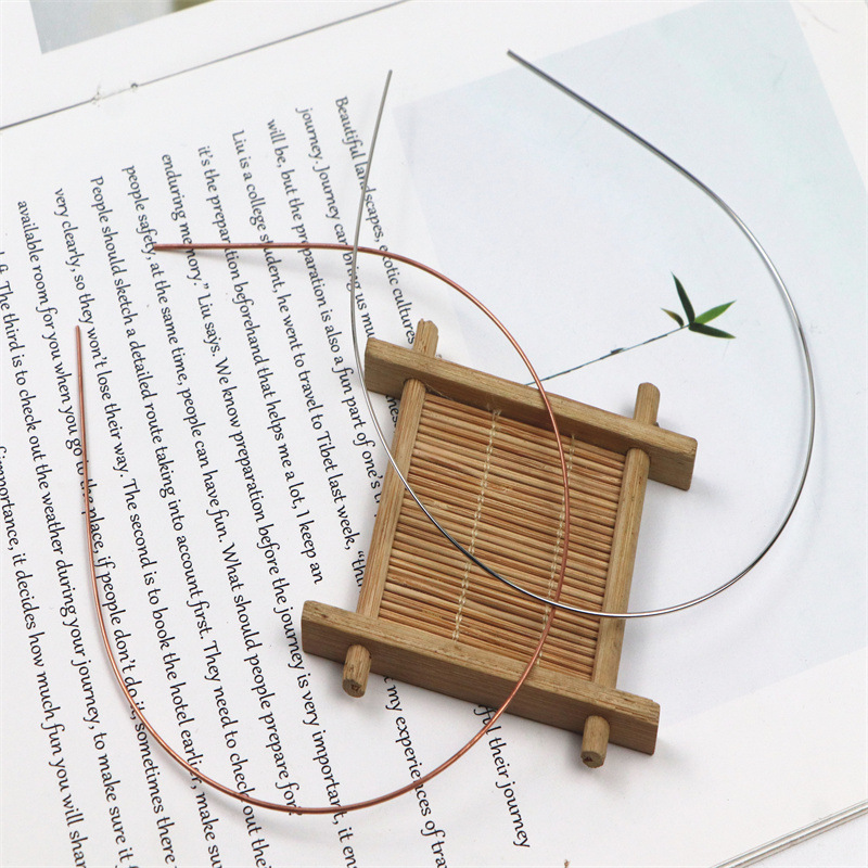 Проволочная повязка для волос 1.2mm, бусы, красная медь, ручная работа, аксессуары для детей