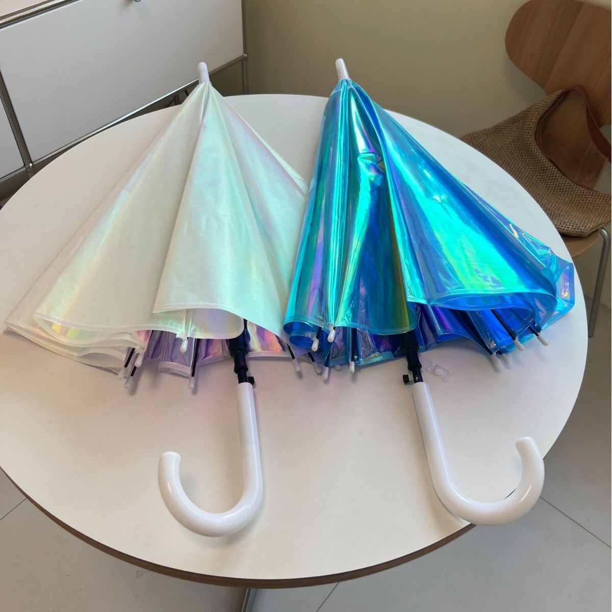 Автоматический зонт Aurora Laser Phantom с длинной ручкой, для дождя и солнца, большой, прозрачный