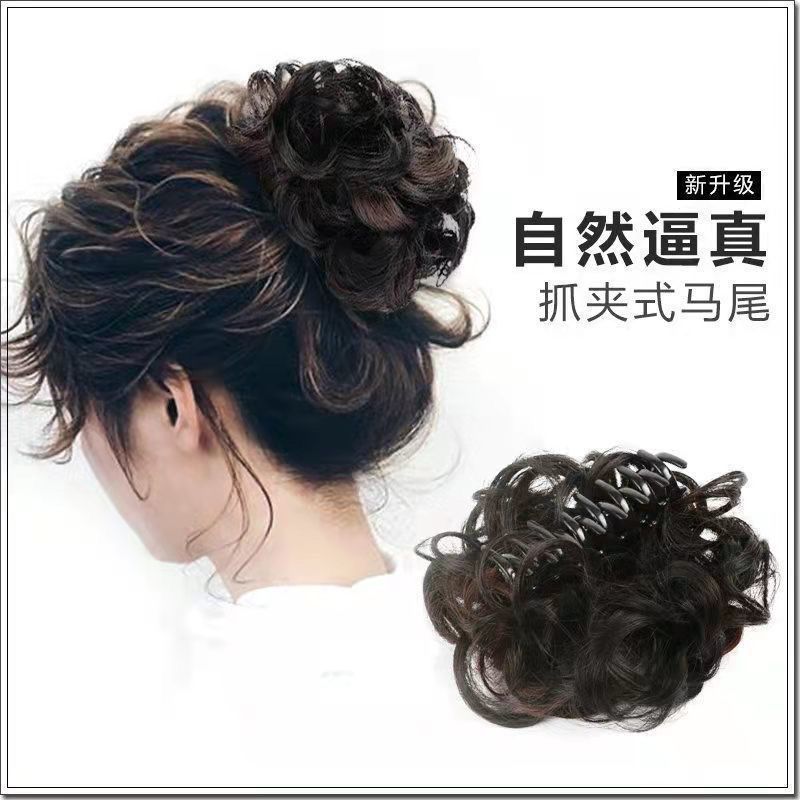 Manufacturer Wholesale Bun Hairpiece Claw Clip Updo Hair Accessory Short Hair Women Colorful Ponytail Thin Adult Hair Clip Hair Accessory