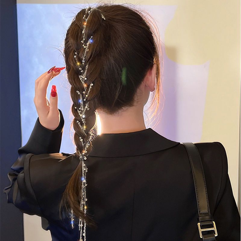 Li Qin same style star hair chain TikTok hot style hair weaving headdress ponytail hair accessories hairpin female new one-piece delivery