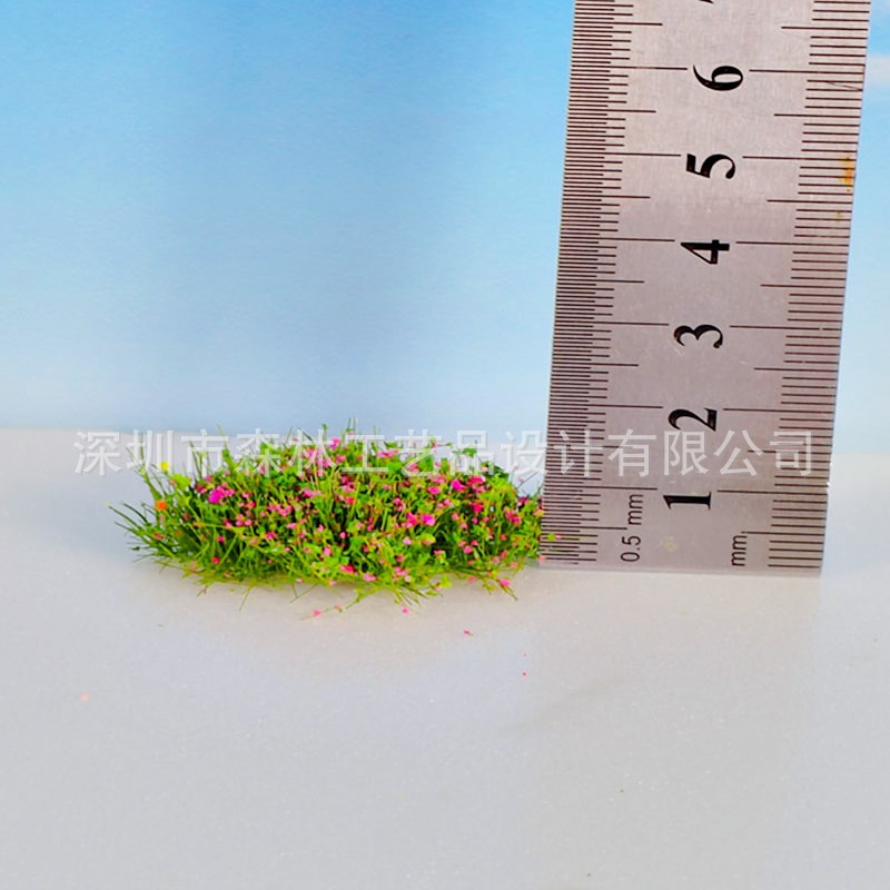 Sand Table Model Grass Outdoor Landscape Decoration Flower Cluster Handmade DIY Micro Scene Green Belt Material Grass Cluster