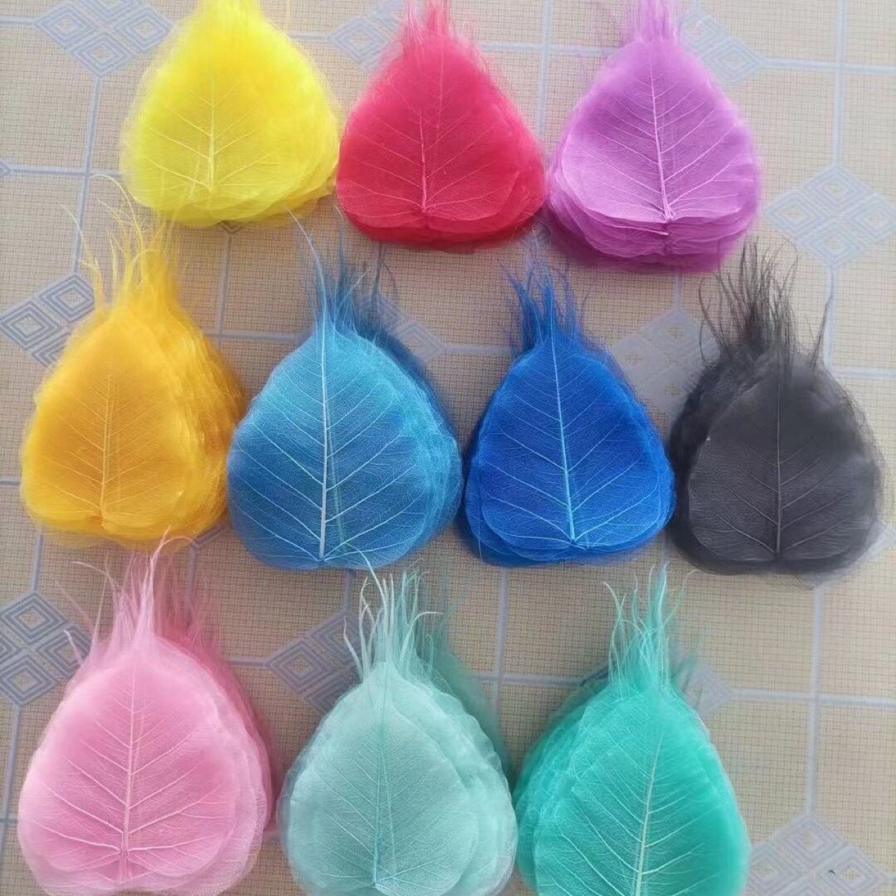 Bodhi Leaf Vein Natural Craft Sticker Leaf Material Handmade diy Cut Out Leaf Specimen Bookmark Embossed Painting