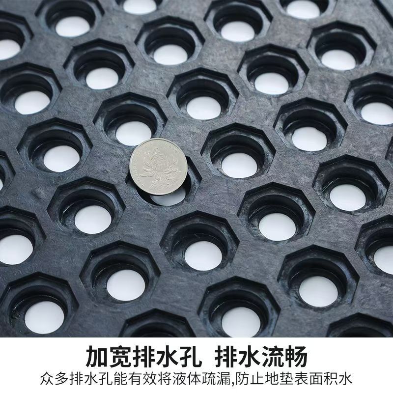 Thickened Cut Out Kitchen Oil-Proof Anti-Slip Mat Can Be Spliced ​​Rubber Floor Mat Livestock Farm Farm Wear-Resistant Vinyl Mat