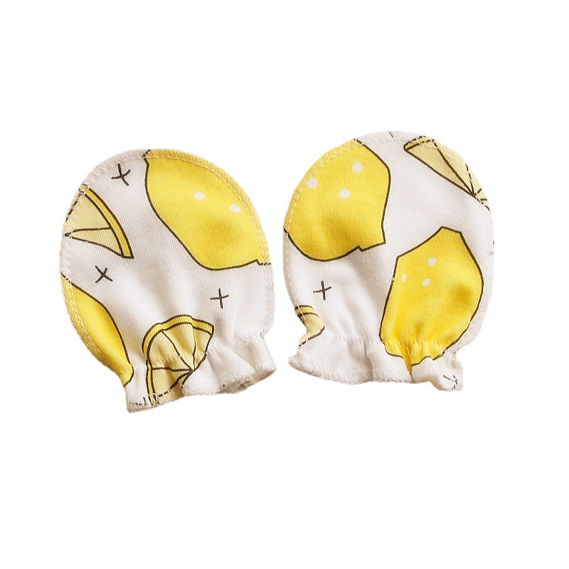 Baby supplies spot color-picking cartoon baby gloves newborn anti-scratch face gloves cotton protective gloves