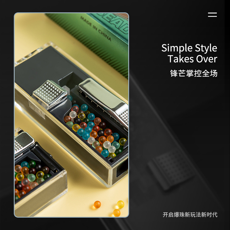 Source Manufacturer Simple Cigarette Pop-Up Bead Box Changer Thick Medium Fine Cigarette Holder Mint 520Diy Fruit Flavor