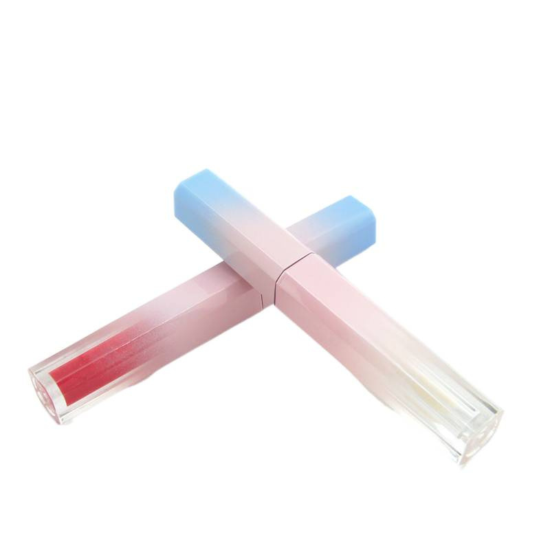 Spot Wholesale Square Gradient Frosted Lip Gloss Tube 1.5ml Lip Glaze Tube Empty Tube Spot Wholesale Cosmetic Tube